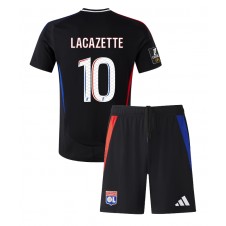 Olympique Lyonnais Alexandre Lacazette #10 Bortedraktsett Barn 2024-25 Kortermet (+ korte bukser)